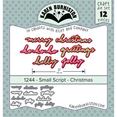 Karen Burniston Small Script - Christmas Die