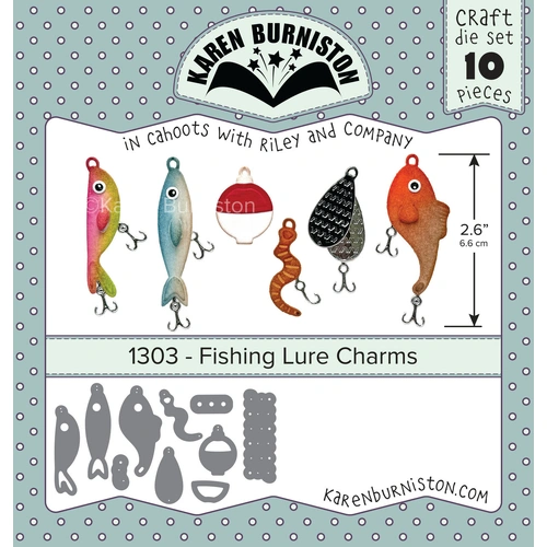 Karen Burniston Fishing Lure Charms Die