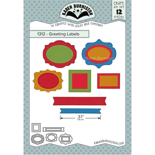 Karen Burniston Greeting Labels Die