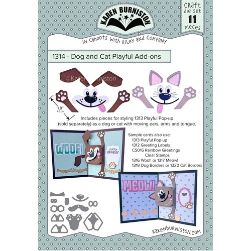 Karen Burniston Dog & Cat Playful Add-on Die