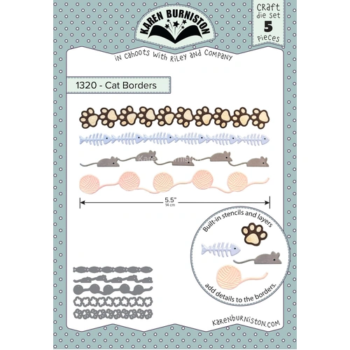 Karen Burniston Cat Borders Die