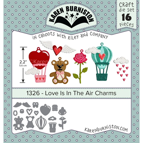 Karen Burniston Love is in the Air Charms Die