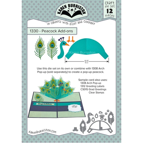 Karen Burniston Peacock Add-ons Die