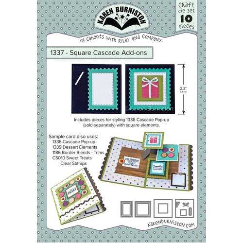 Karen Burniston Square Cascade Add-ons Die
