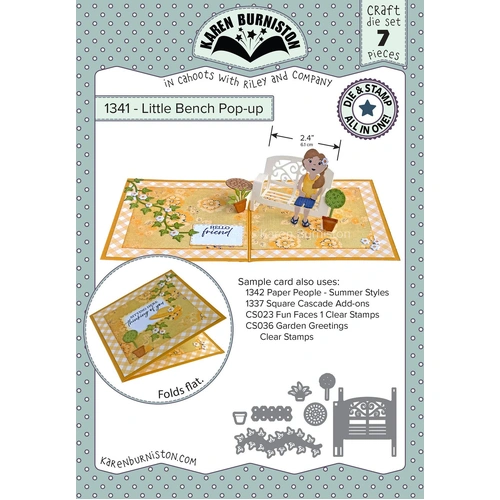 Karen Burniston Little Bench Pop-ups Die