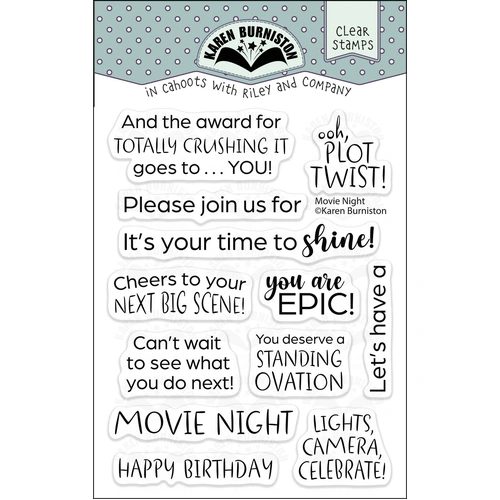 Karen Burniston Movie Night Greetings Stamp