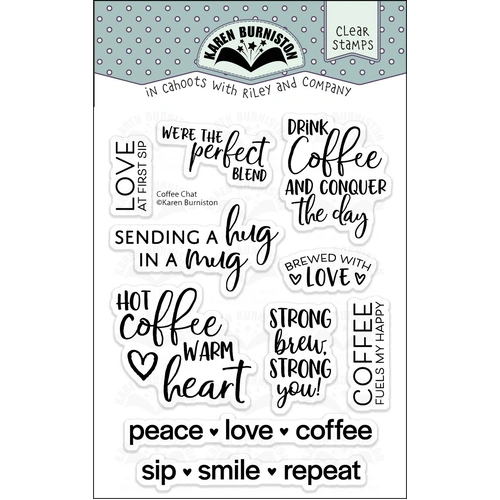 Karen Burniston Coffee Chat Clear Stamp