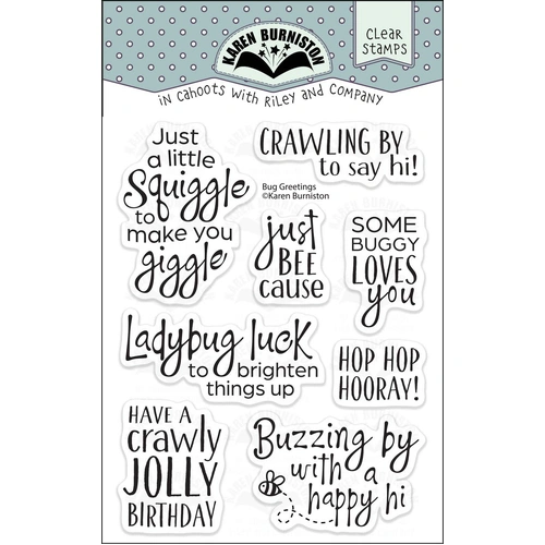 Karen Burniston Bug Greetings Clear Stamp Set
