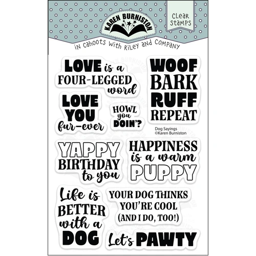 Karen Burniston Dog Sayings Clear Stamp Set