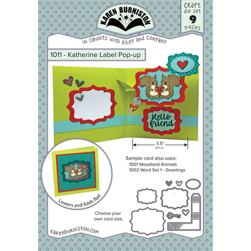 Karen Burniston Katherine Label Pop-Up Card Die