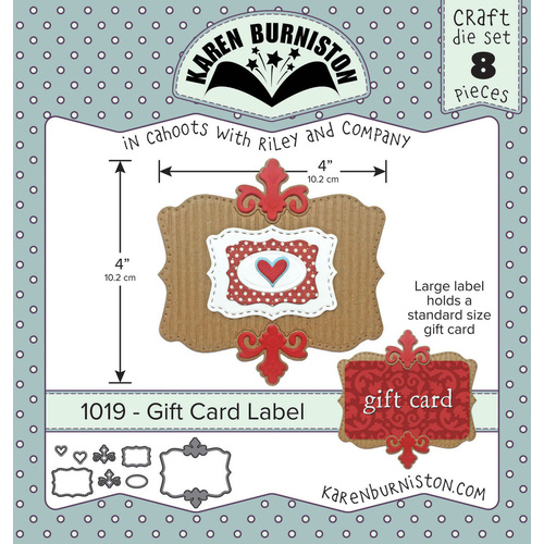 Karen Burniston Die Gift Card Label 