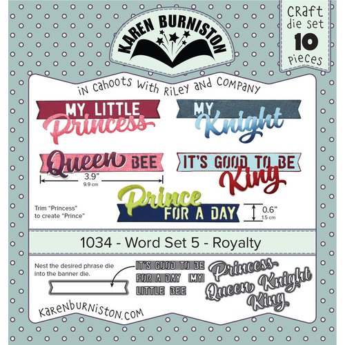 Karen Burniston Word Set 5 Royalty Die