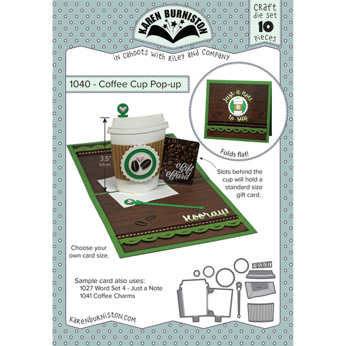 Karen Burniston Coffee Pop-Up Die
