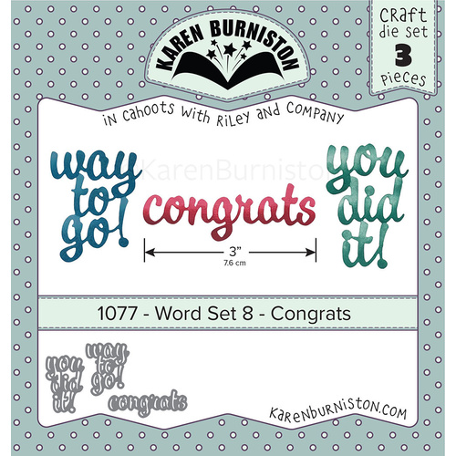 Karen Burniston Word Set 8 Congrats Die