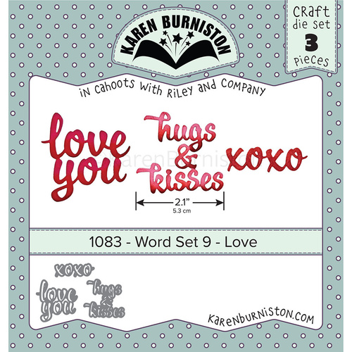 Karen Burniston Word Set 9 Love Die