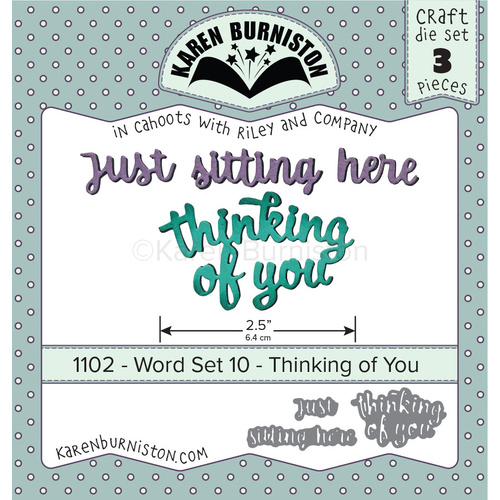 Karen Burniston Die Word Set #10 Thinking Of You