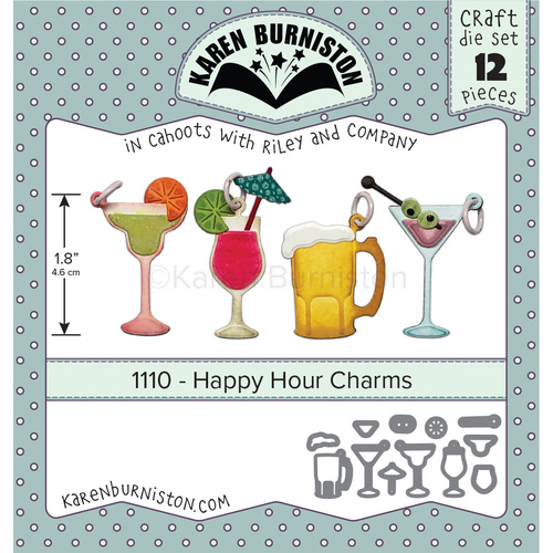 Karen Burniston Happy Hour Charms Die