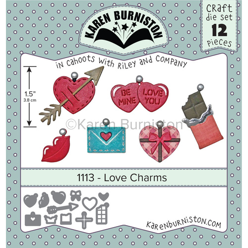 Karen Burniston Love Charms Die