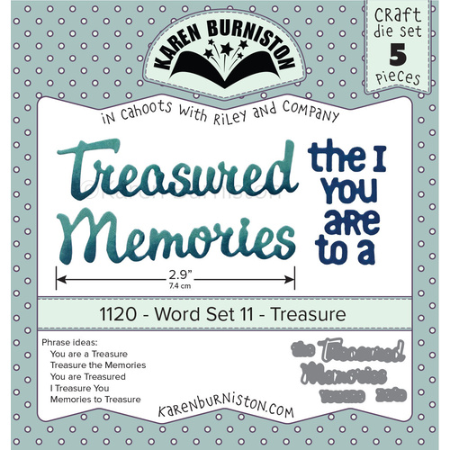 Karen Burniston Die Treasured Memories Word Set
