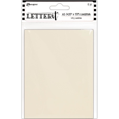 Ranger Letter It Cardstock 4.25x5.5" Ivory 12pk