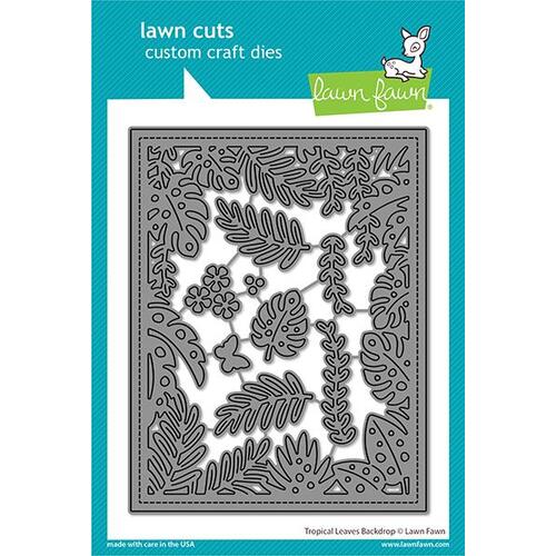 Lawn Fawn Tropical Leaves Backdrop Die
