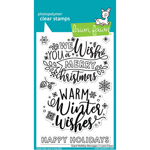 Lawn Fawn Giant Holiday Messages Stamp