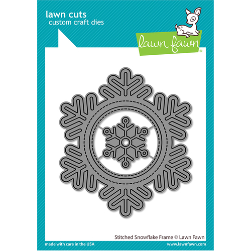 Lawn Fawn Stitched Snowflake Frame Die
