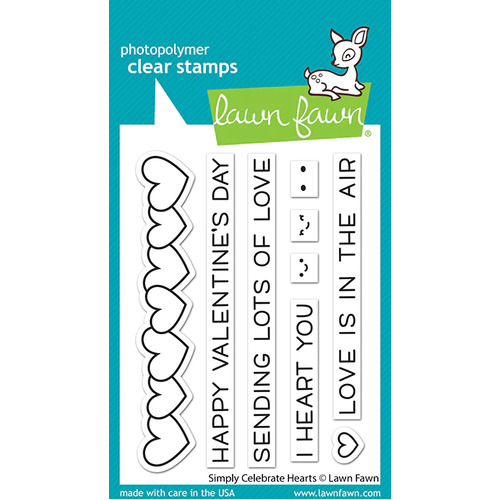 Lawn Fawn Simply Celebrate Hearts Stamp