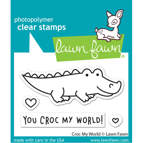 Lawn Fawn Croc My World Stamp