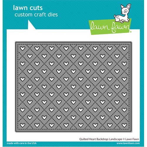 Lawn Fawn Quilted Heart Landscape Backdrop Die
