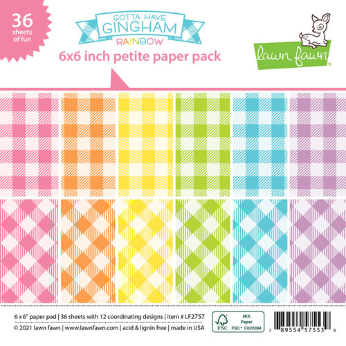 Lawn Fawn Gotta Have Gingham Rainbow Petite Collection Pack