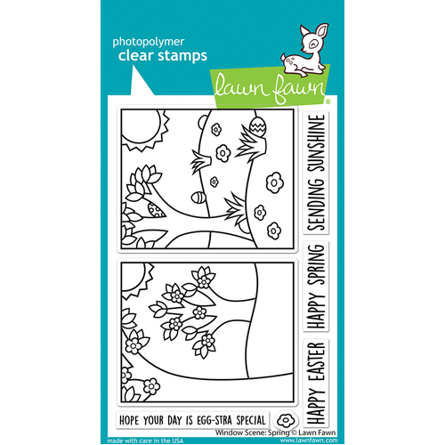 Lawn Fawn Window Scene - Spring Stamp