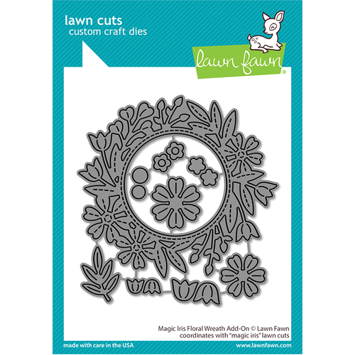 Lawn Fawn Magic Iris Floral Wreath Add-on Die