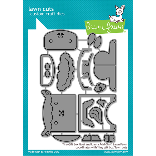 Lawn Fawn Tiny Gift Box Goat and Llama Add-on Die