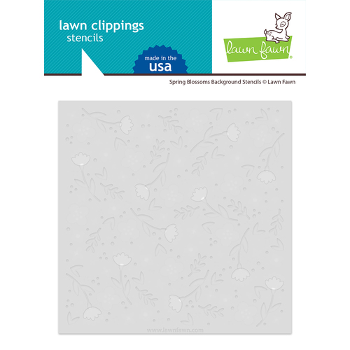 Lawn Fawn Spring Blossoms Background Stencil