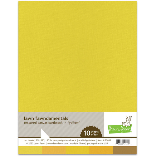 Lawn Fawndamentals Cardstock - Yellow Textured Canvas