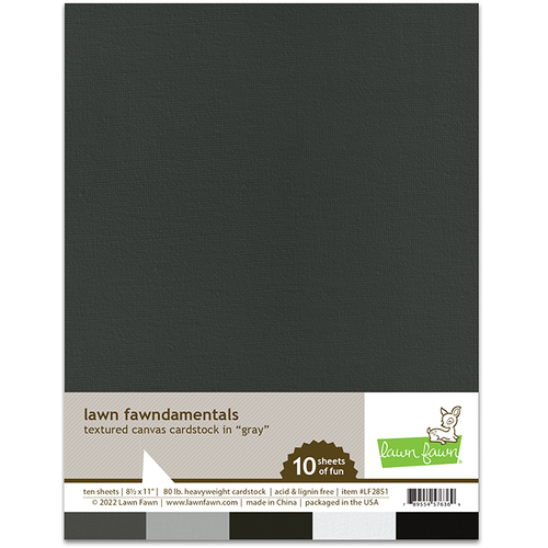 Lawn Fawn Grey Textured Canvas Cardstock