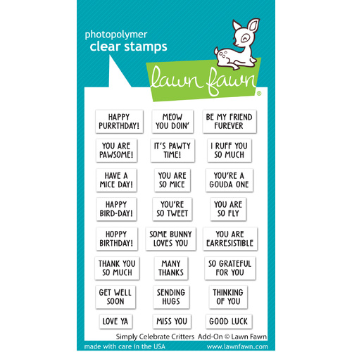 Lawn Fawn Simply Celebrate Critters Add-on Stamp