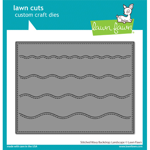 Lawn Fawn Stitched Wavy Backdrop : Landscape Die