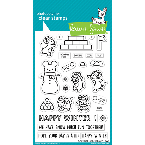 Lawn Fawn Snowball Fight Stamp
