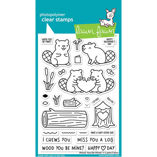 Lawn Fawn Wood You Be Mine? Stamp