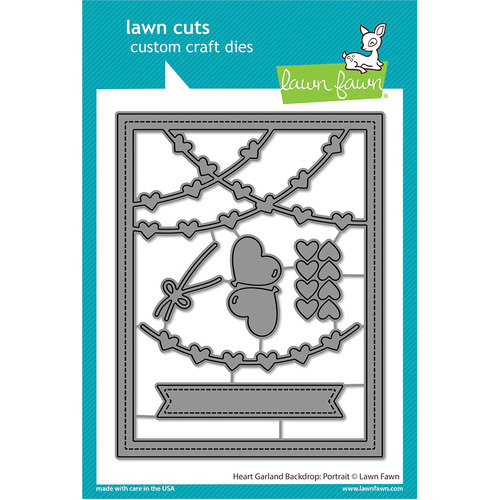 Lawn Fawn Heart Garland Backdrop - Portrait Die