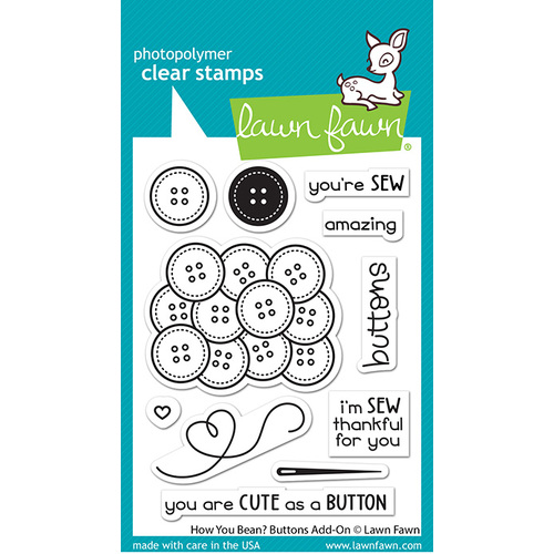 Lawn Fawn How You Bean? Buttons Add-on Stamp