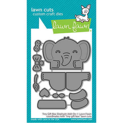 Lawn Fawn Tiny Gift Box Elephant Add-on Die