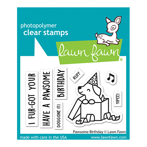 Lawn Fawn Pawsome Birthday Stamp