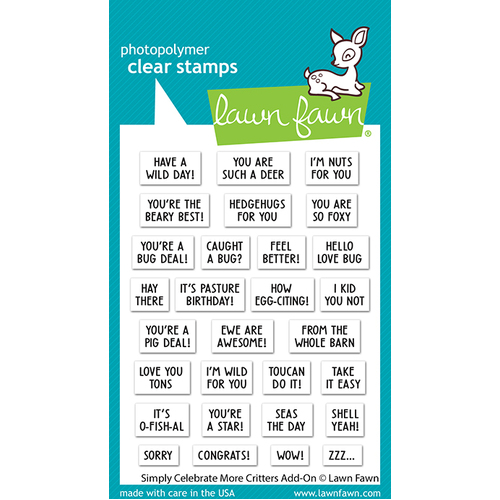 Lawn Fawn Simply Celebrate More Critters Add-On Stamp