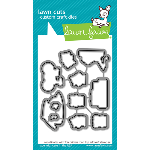 Lawn Fawn Car Critters Road Trip Add-On Die