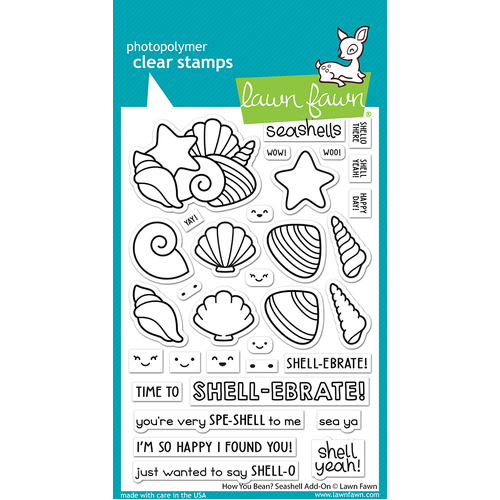 Lawn Fawn How You Bean? Seashell Add-On Stamp