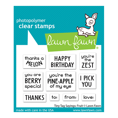 Lawn Fawn Tiny Tags Sayings - Fruit Stamp