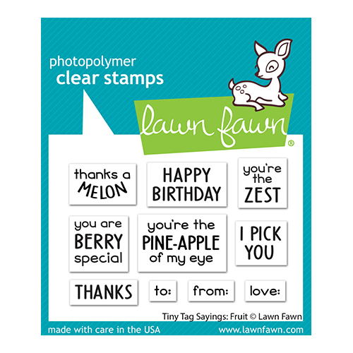 Lawn Fawn Tiny Tags Sayings : Fruit Stamp